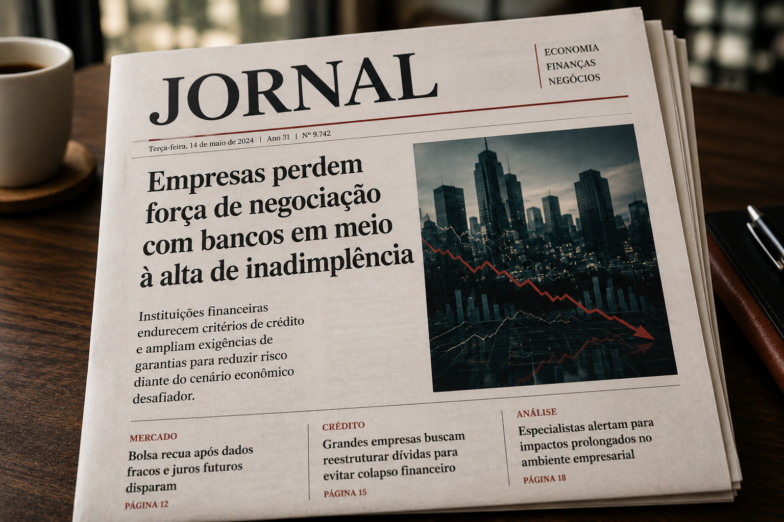 O que piora o risco da empresa perante o banco